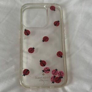 kate spade Clear Phone Case with Red Ladybugs